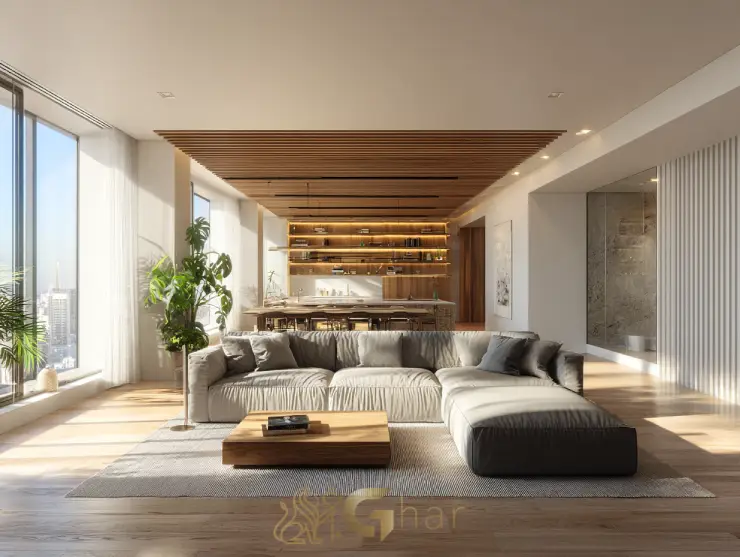 Sala, jantar e cozinha integradas — apartamentos à venda na Bela Vista