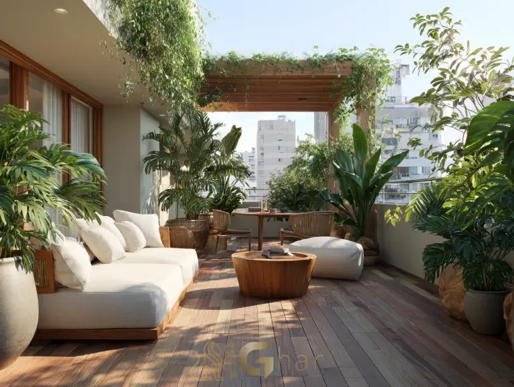 Cobertura à venda no Brooklin com área externa ampla e vista urbana