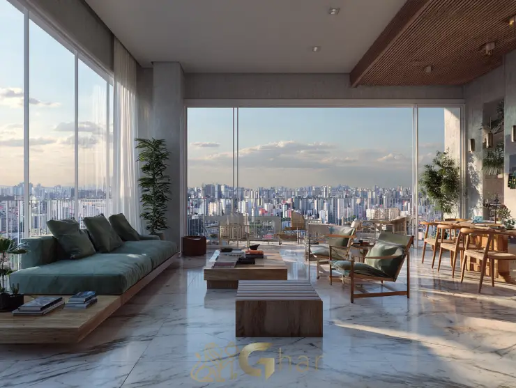 Apartamento de luxo à venda Campo Belo com sala de estar ampla