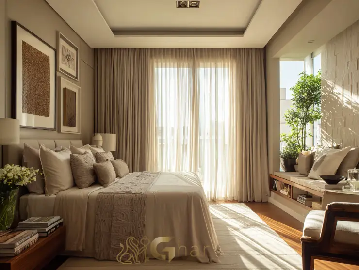 Suíte de casal moderna — empreendimento no centro de sp