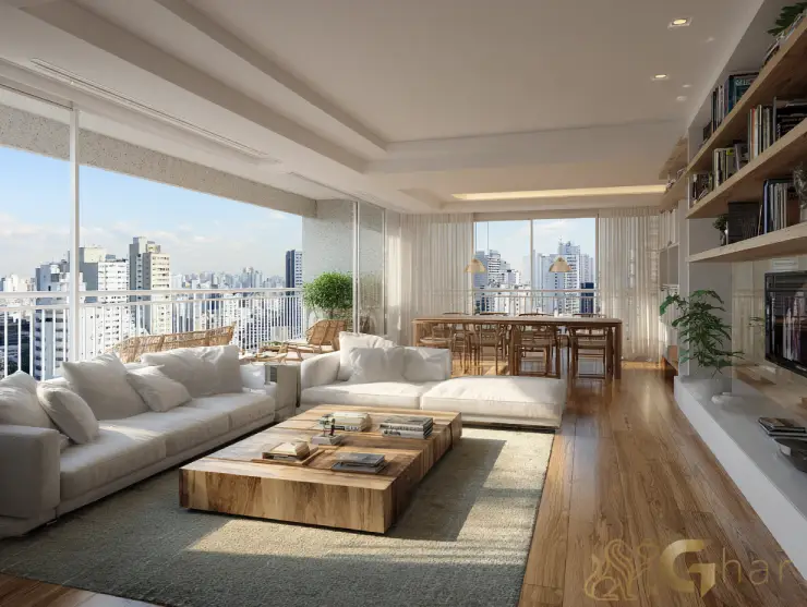 Apartamentos à venda na Chácara Klabin com sala de estar ampla e acabamento de alto padrão