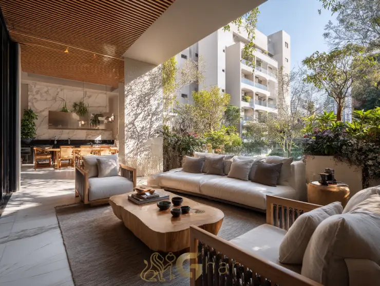 Varanda gourmet integrada em imóvel na capital paulistana