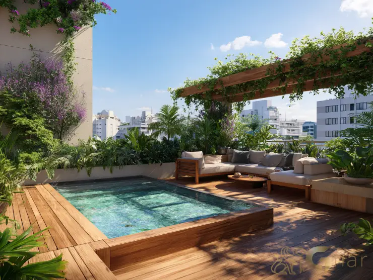 Cobertura duplex à venda na Chácara Santo Antônio com piscina privativa