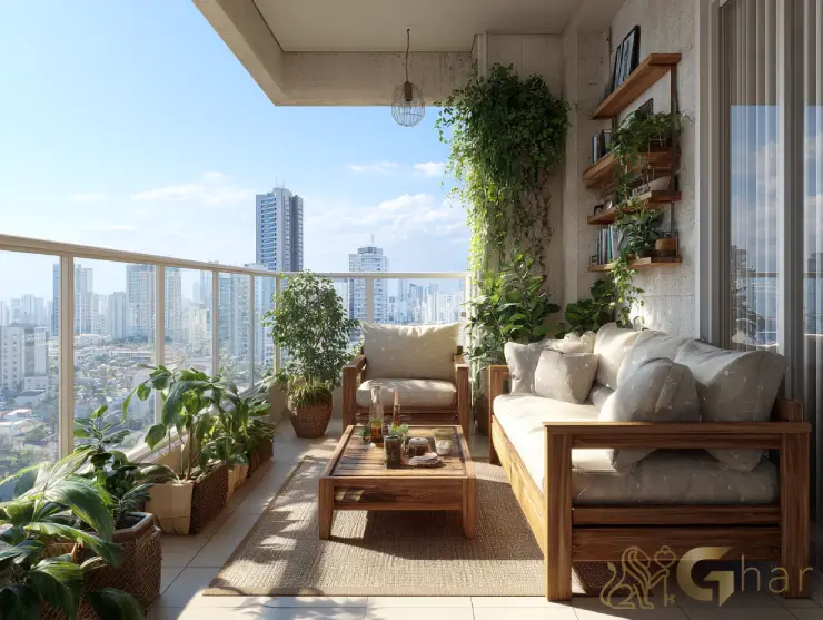 Varanda e vista panorâmica em imóvel na zona norte de sp