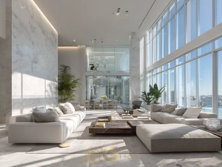 Cobertura duplex à venda no Jardim Europa com sala de estar ampla e design moderno.