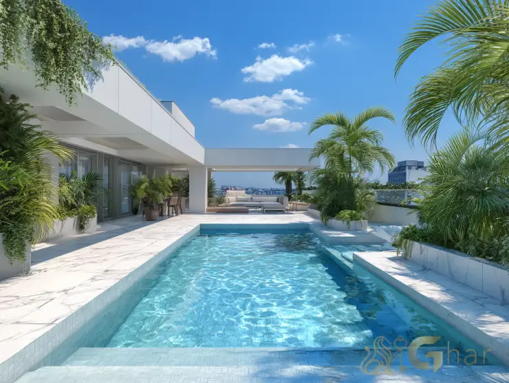 Cobertura de luxo à venda no Jardim Europa com piscina e área externa espaçosa.