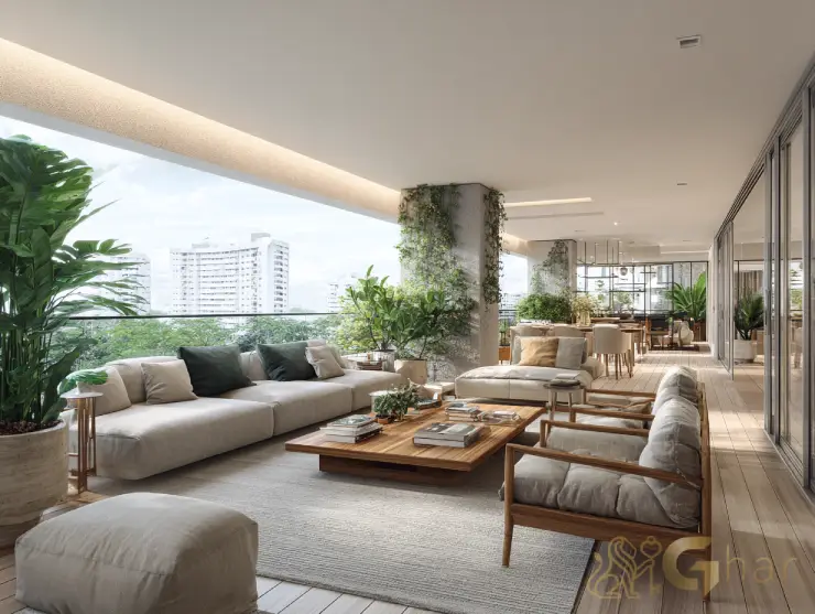 Apartamento à venda no Jardim Guedala com varanda aberta e vista verde