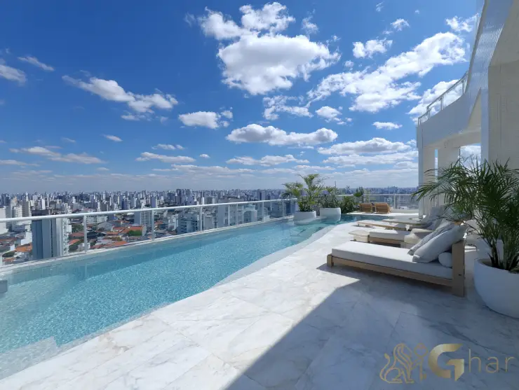 Cobertura com piscina e área externa em apartamento à venda na Lapa