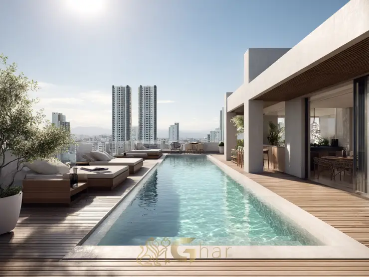 Cobertura com área externa e piscina em Perdizes