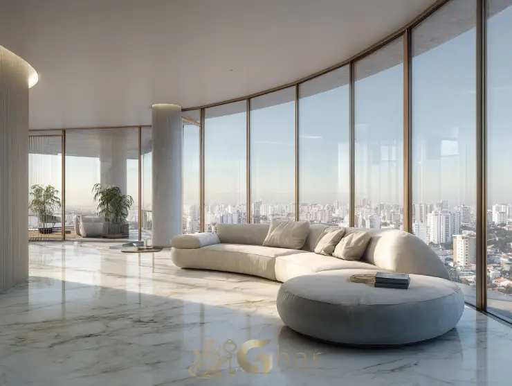 Sala living decorada em apartamentos à venda em Perdizes