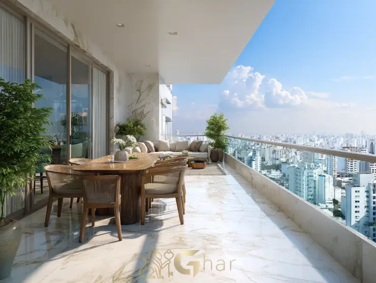 Varanda gourmet moderna em empreendimento na zona oeste de São Paulo