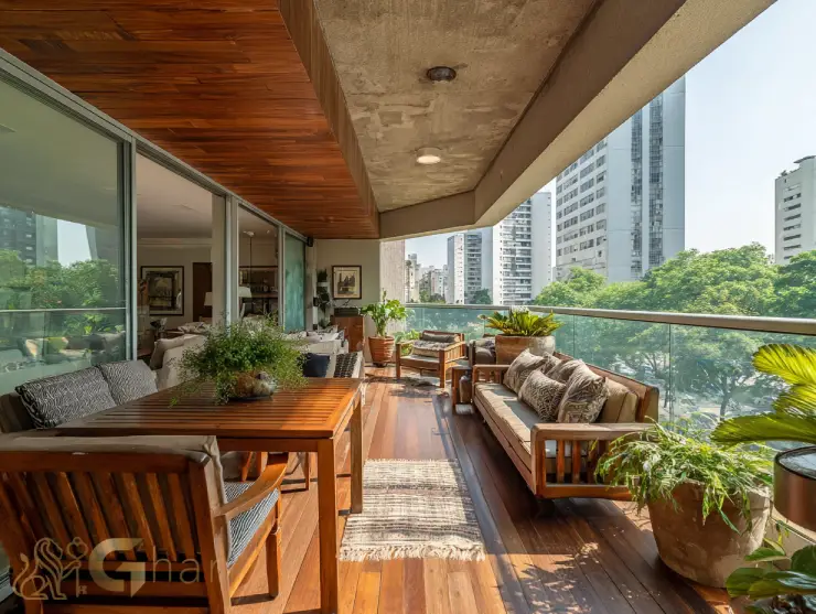 Varanda ampla e moderna em empreendimento na zona oeste de sp