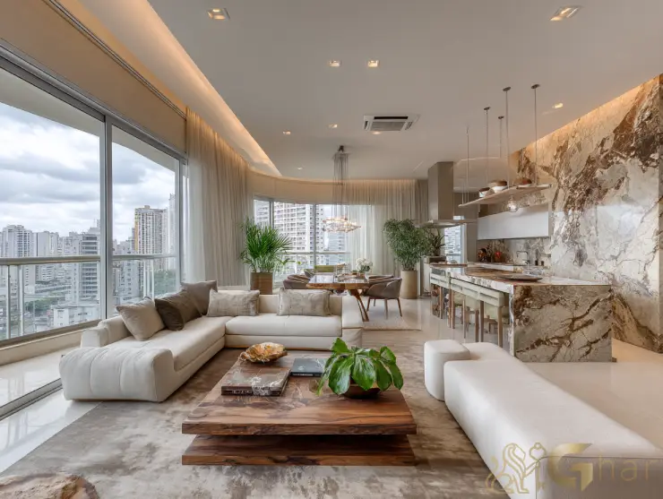 Apartamento de altíssimo padrão à venda no Tatuapé com sala de estar e jantar