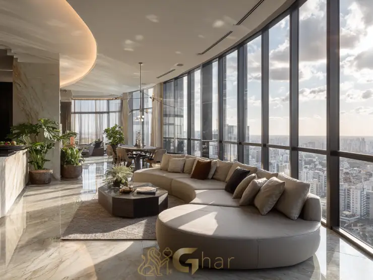 Sala de estar e jantar amplas em imóvel na zona leste de São Paulo