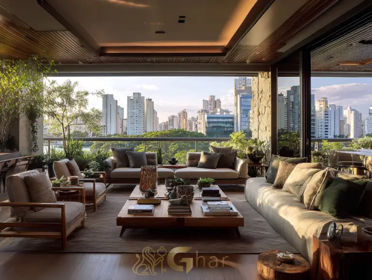 Varanda integrada e sala ampla em imóvel na zl sp