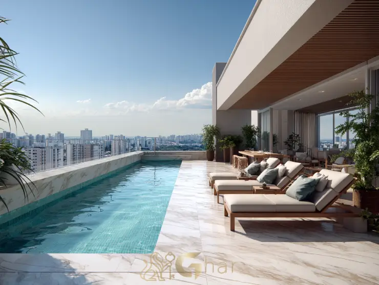 Cobertura com piscina e área externa em apartamento à venda na Vila Nova Conceição