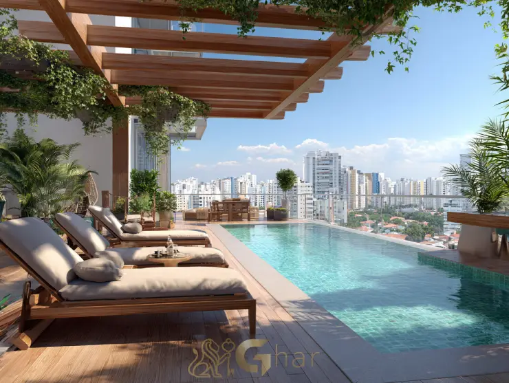 Cobertura de luxo com piscina e área externa à venda na Vila Olímpia