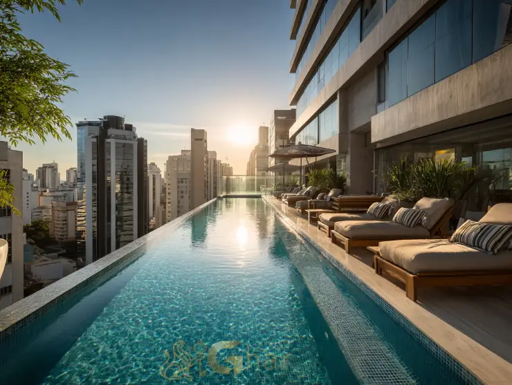 Apartamento à venda na Zona Norte de São Paulo com piscina e área externa de lazer