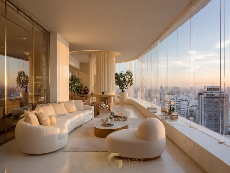 Apartamento em Cerqueira César com varanda decorada de altíssimo padrão