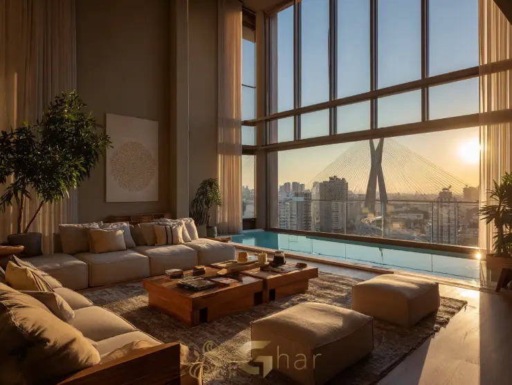 Cobertura duplex de luxo em SP com vista para a cidade