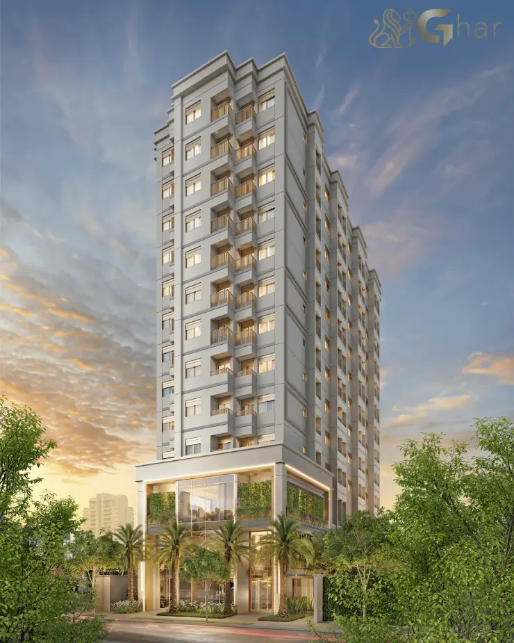 Fachada do Aura Moema By Cyrela Studios em Moema