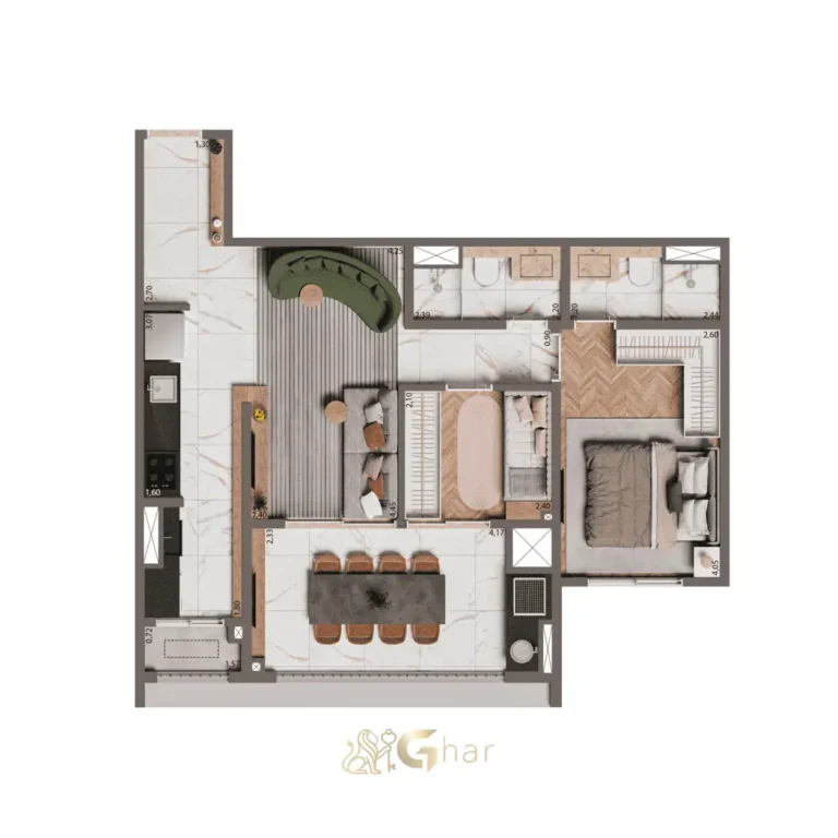 Fachada de esquina do Edifício MAAM Paraíso, mostrando a volumetria contemporânea, linhas elegantes e presença marcante do empreendimento no bairro Paraíso