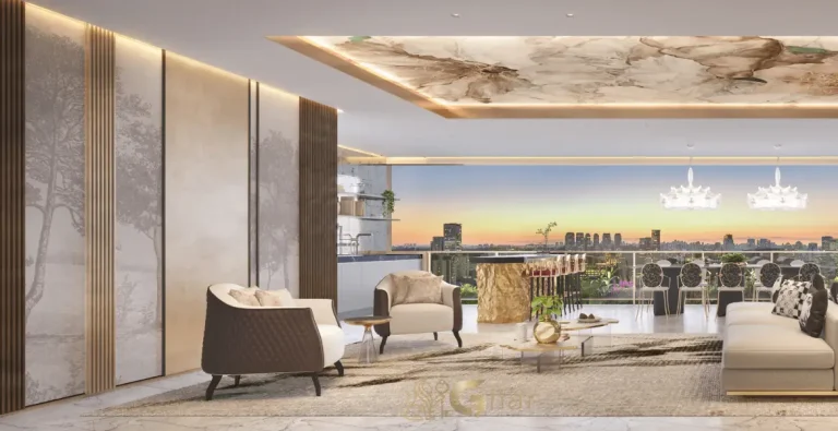 Varanda gourmet do apartamento decorado de 200 m² no Casa Eden by YOO East