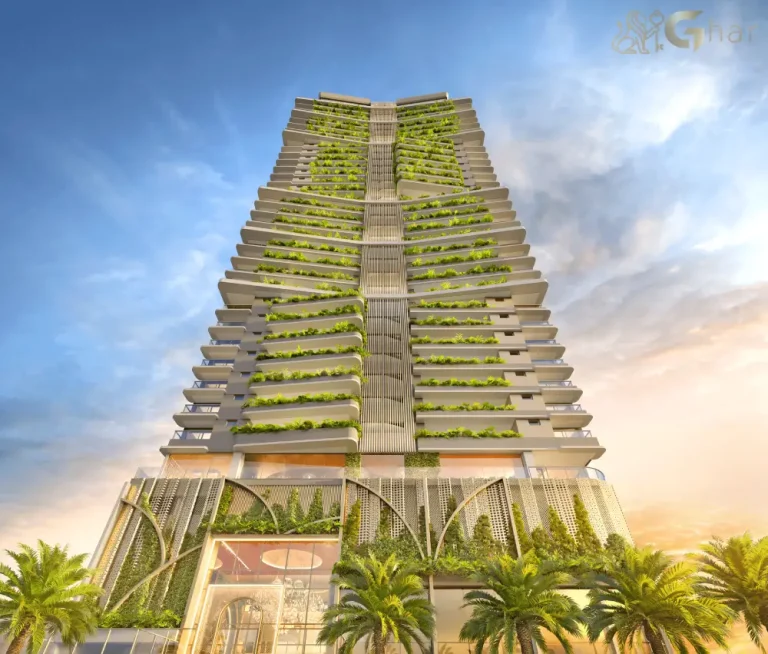 Fachada vertical do Casa Eden by YOO East com torre única no Brooklin