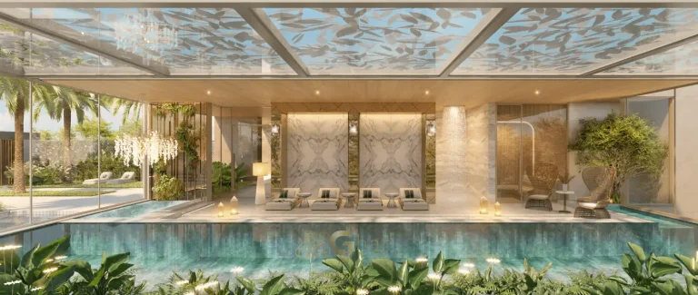 Área da piscina coberta do Casa Eden by YOO East no Brooklin