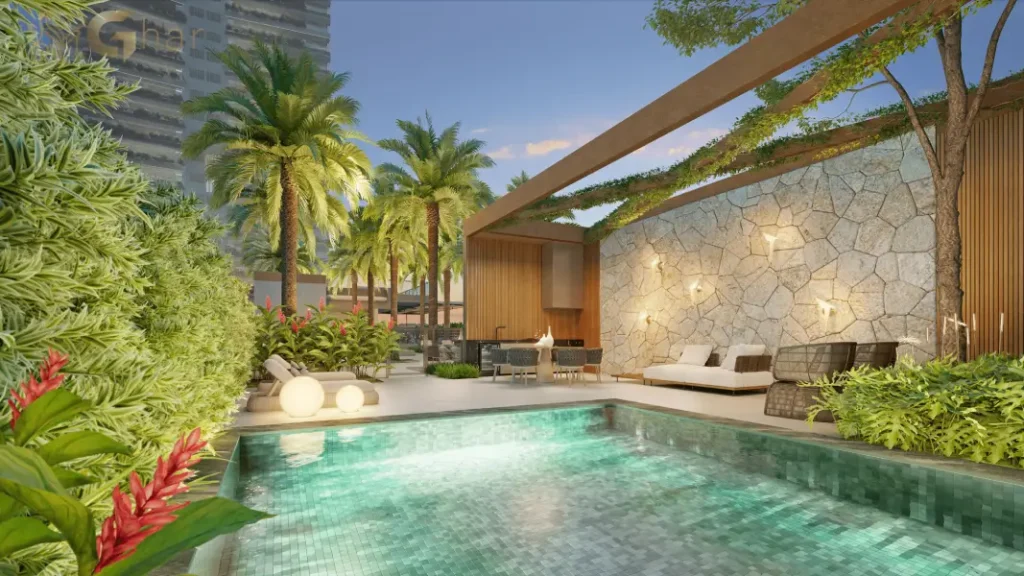 Área externa da Pool House do Casa Eden by YOO East no Brooklin