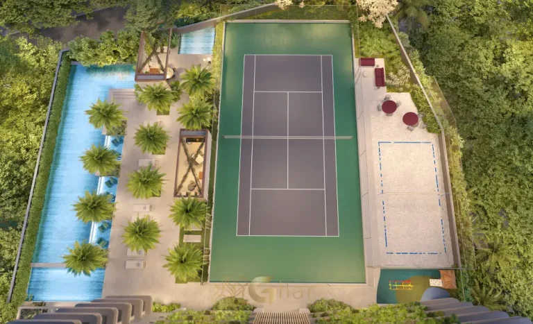 Quadra de tênis do Casa Eden by YOO East no Brooklin