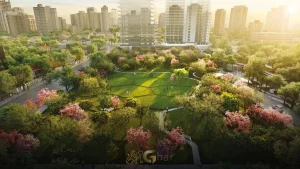 Vista para o parque do Casa Eden by YOO East no Brooklin
