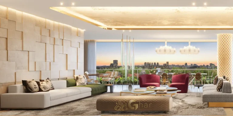 Sala De Estar Integrada À Varanda Do Apartamento Decorado De 250 M² No Casa Eden By YOO West Brooklin