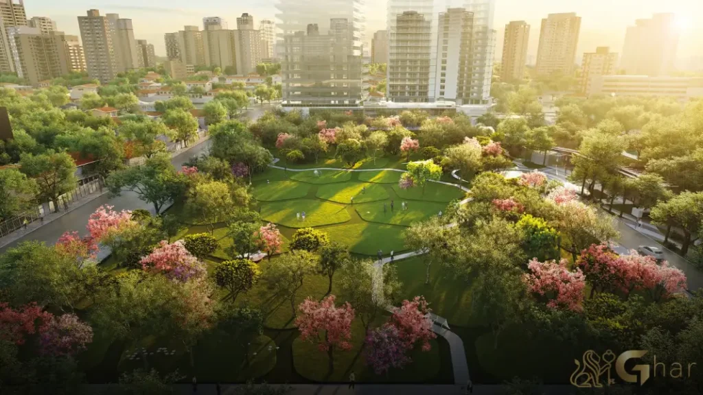 Vista Para O Parque No Casa Eden By YOO West Brooklin Apartamentos Alto Padrão