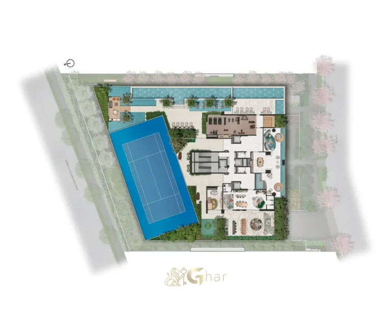 Implantação Das Áreas De Lazer Do Condomínio Casa Eden By YOO West Brooklin