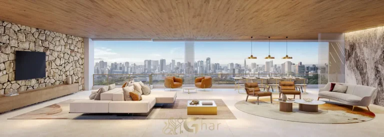 Living Decorado Do Apartamento De 269 M² No Casa Gabriele Campo Belo