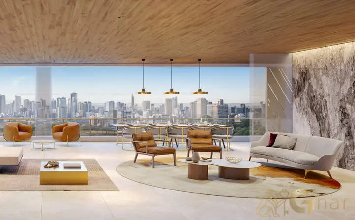 Sala Integrada À Varanda Do Apartamento Decorado 269 M² Do Casa Gabriele