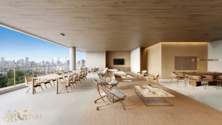 Sala Integrada À Varanda Do Apartamento Decorado De 341 M² No Casa Gabriele