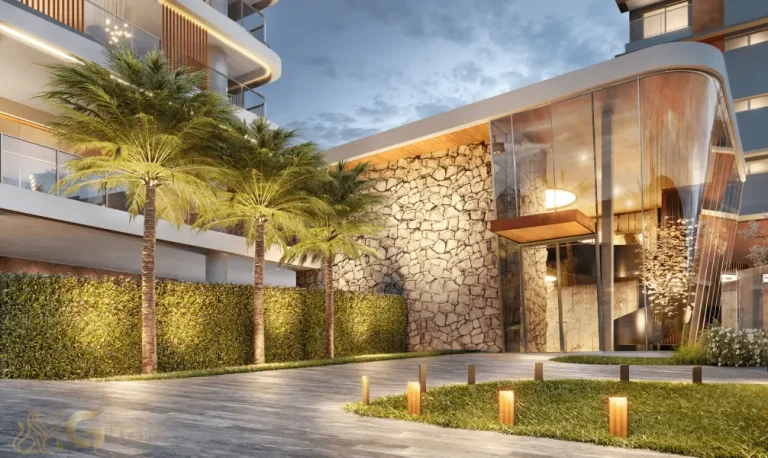 Portaria moderna do Casa Ibirapuera Residences