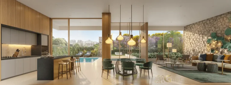 Área de churrasqueira do Casa Ibirapuera Residences