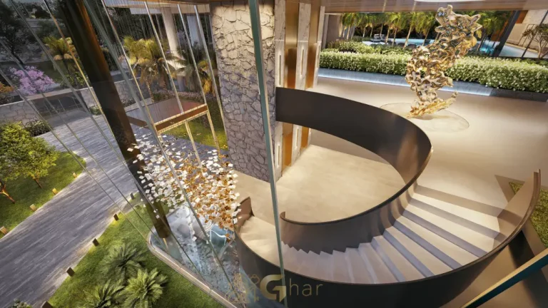 Lobby sofisticado do Casa Ibirapuera Residences na Vila Clementino