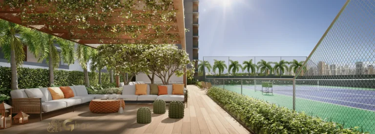 Quadra de tênis do Casa Ibirapuera Residences na Vila Clementino