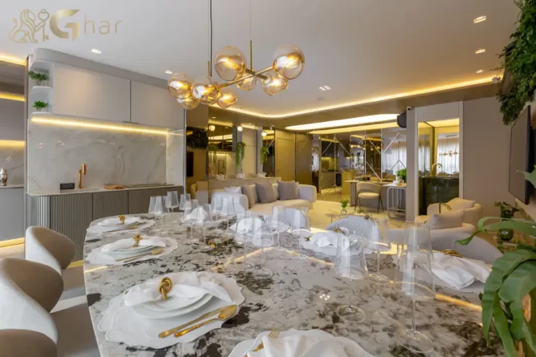 Cozinha Integrada E Sala Decorada Do Apto 94 M² No Eden Park By Dror Eden West