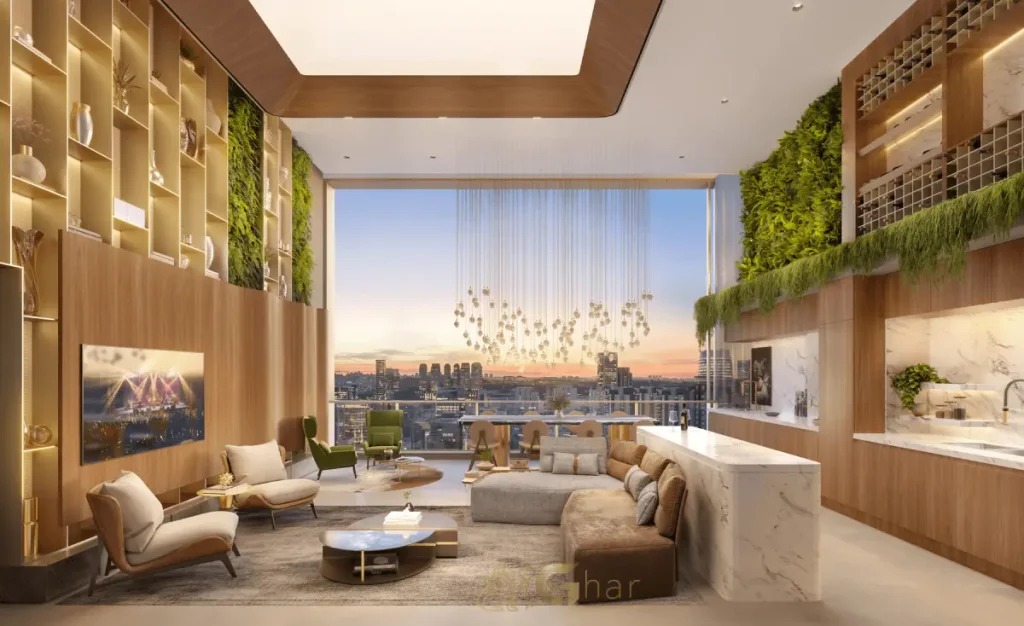 Apartamento decorado de 90m² com living e varanda do Escape Eden no Brooklin