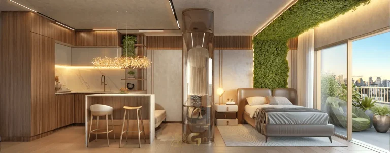 Apartamento studio decorado de 32m² do Escape Eden no Brooklin