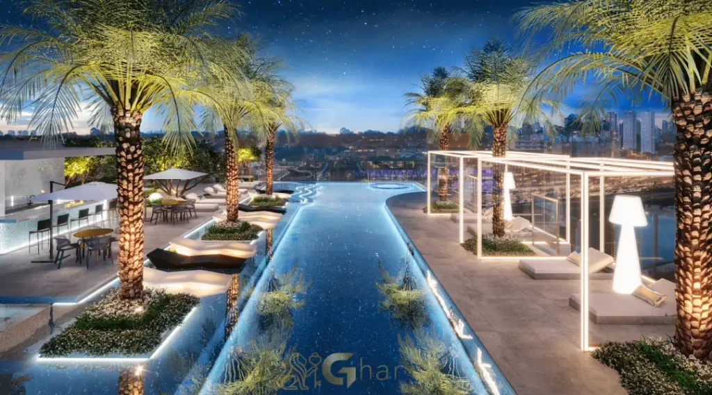 Piscina Descoberta Do Mandarim The Legend Cyrela No Brooklin Com Vista Exclusiva