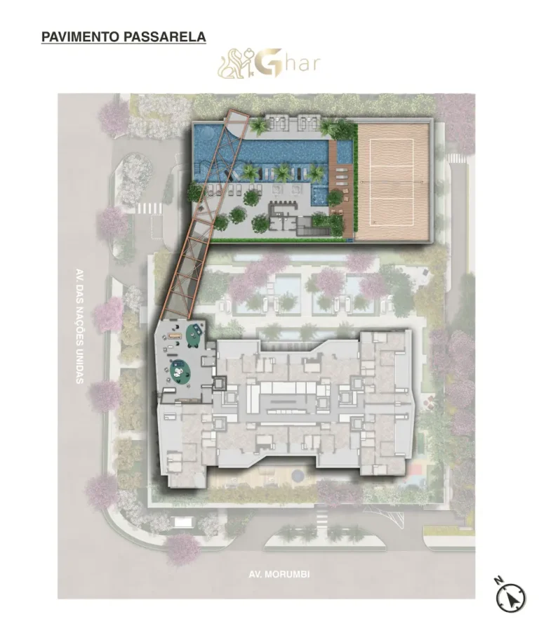 Planta Skybridge 11° Pavimento Do Mandarim The Legend Cyrela