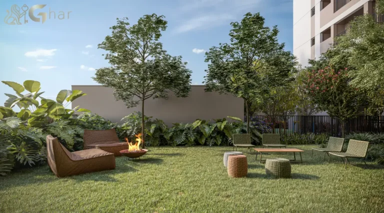 Praça com lareira ao ar livre no Mooca Smart Spaces