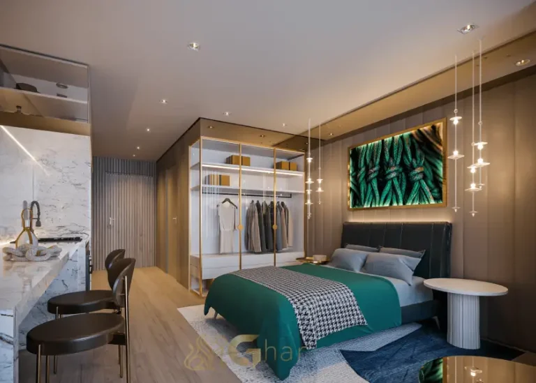 Studio decorado de 32m² do N.A.U. Klabin by Cyrela na Chácara Klabin