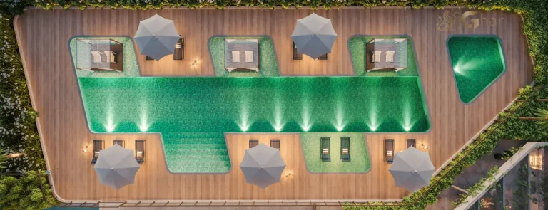 Piscina do N.A.U. Klabin by Cyrela na Chácara Klabin com área de lazer de alto padrão